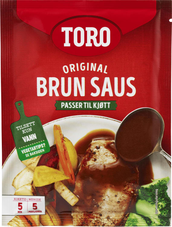 Brun Saus Original 27x44g poser Toro