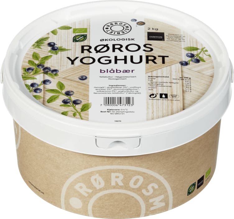 Yoghurt Blåbær Økologisk 2kg Røros(x)