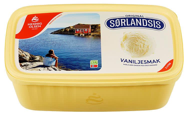 Sørlandsis vanilje 6x2 ltr Hennig Olsen