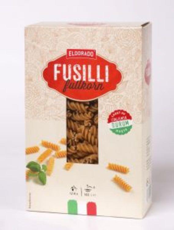 Pasta Fusilli fullkorn 12x500g Eldorado