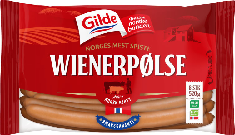 Wienerpølser 9x520g Gilde (x)