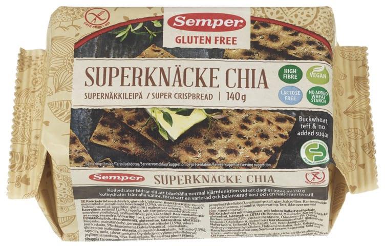 Superknacke chia Glutenfri 9x140gr(x)Semper