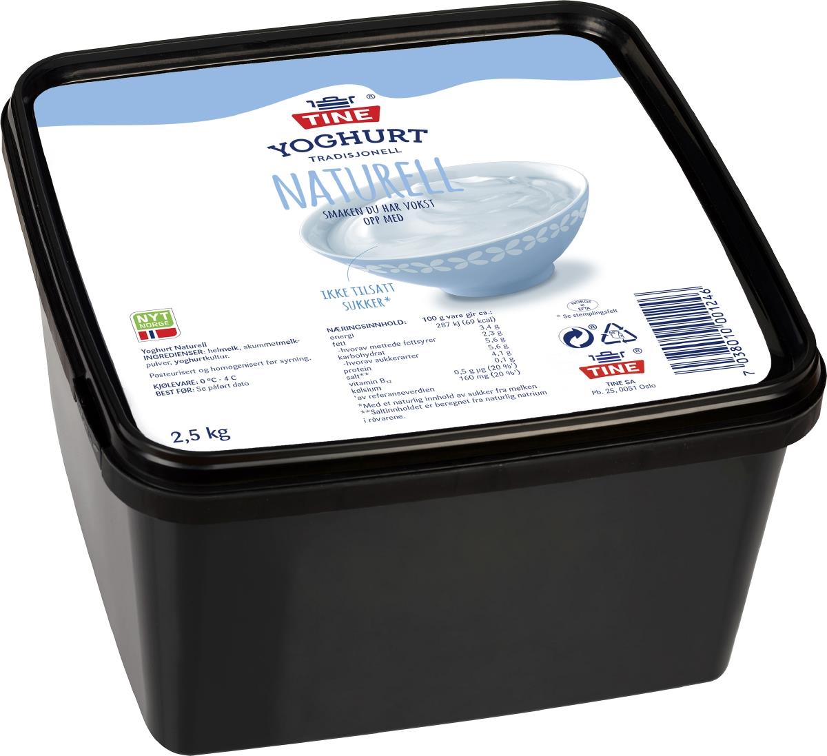 Tine Yoghurt naturell 2,5 kg(x)