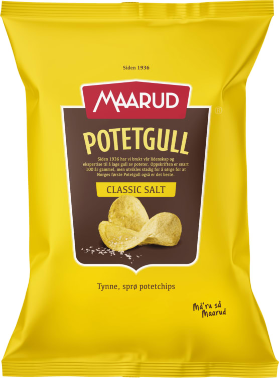 Potetgull classic salt 15x240gr Maarud