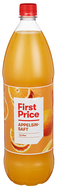 Appelsinsaft sukkerred.6x1,5ltr First Price