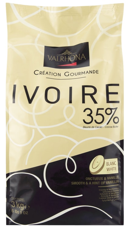 Sjokolade hvit 35% 3 kg Valrhona(x)