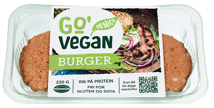 Go vegan Burger 220g x 6 Pk Finsbråten (x)