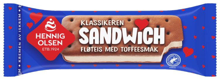 Sandwich Toffee 30x110ml Hennig Olsen(x)