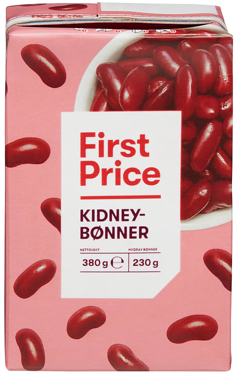 Kidneybønner 16x380g First.Price(røde bønner)