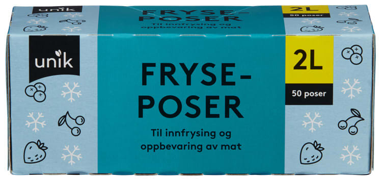 Fryseposer 2 liter 18x50stk Unik(x)