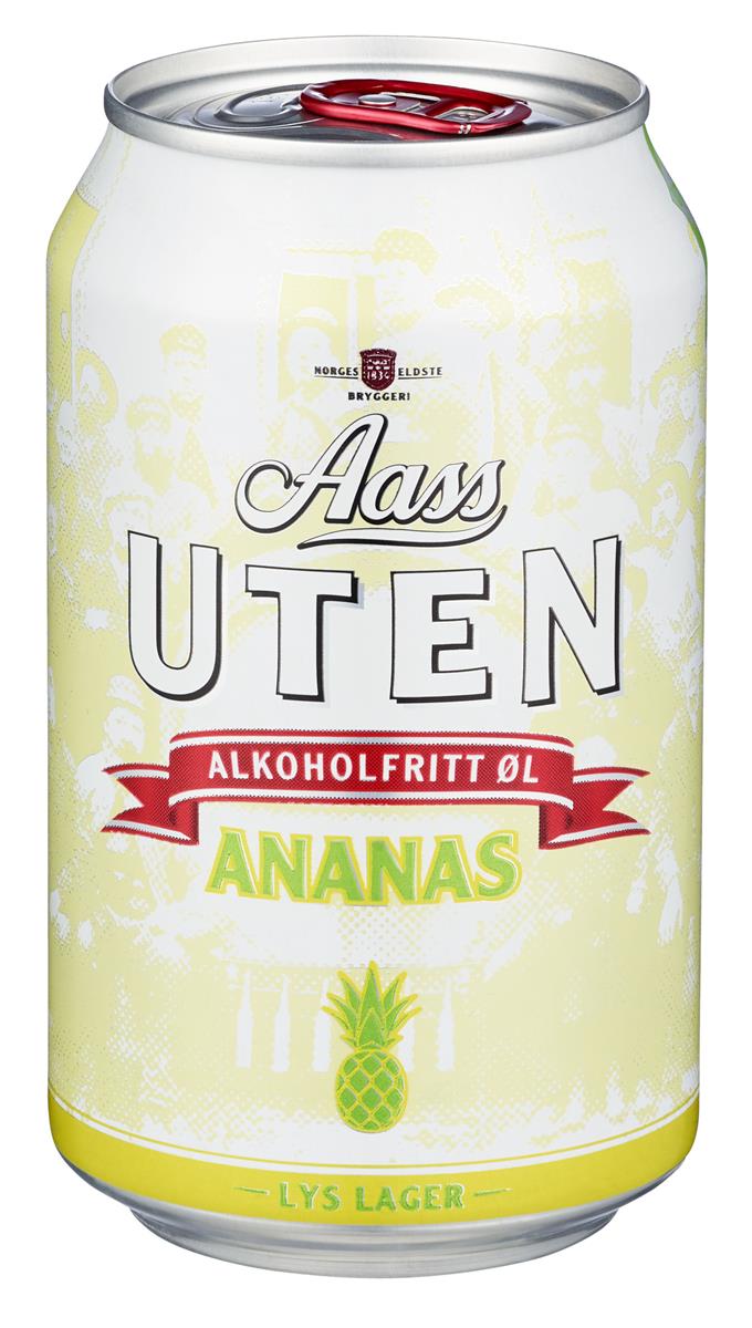 Aass Uten fruktøl Ananas 24x0,33 bx(x)