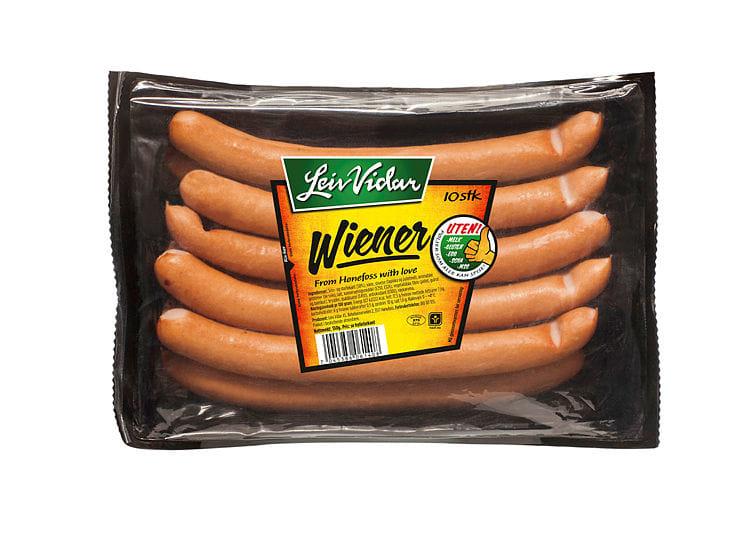 Wienerpølser u/allergener 8x550gr Leiv Vidar(x)