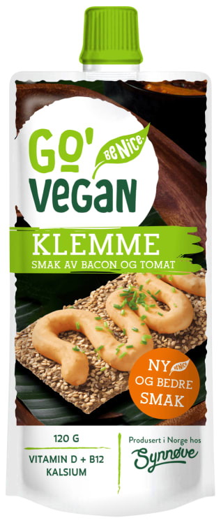 Go Vegan klemmeost bacon/tomat 8x120 gr(x)