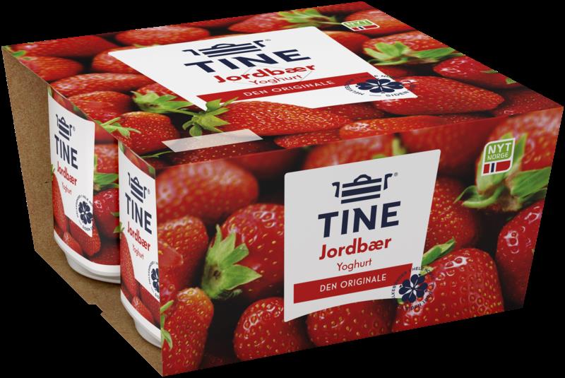 Tine yoghurt jordbær 6x4x150g(x)