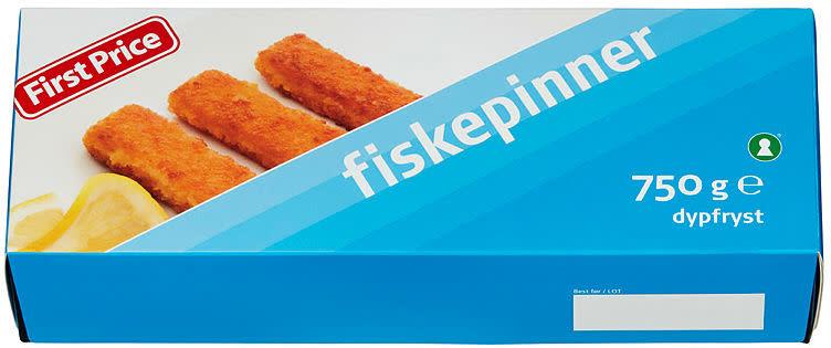 Utsolgt fra leverandør Fiskepinner 4x750gr First Price