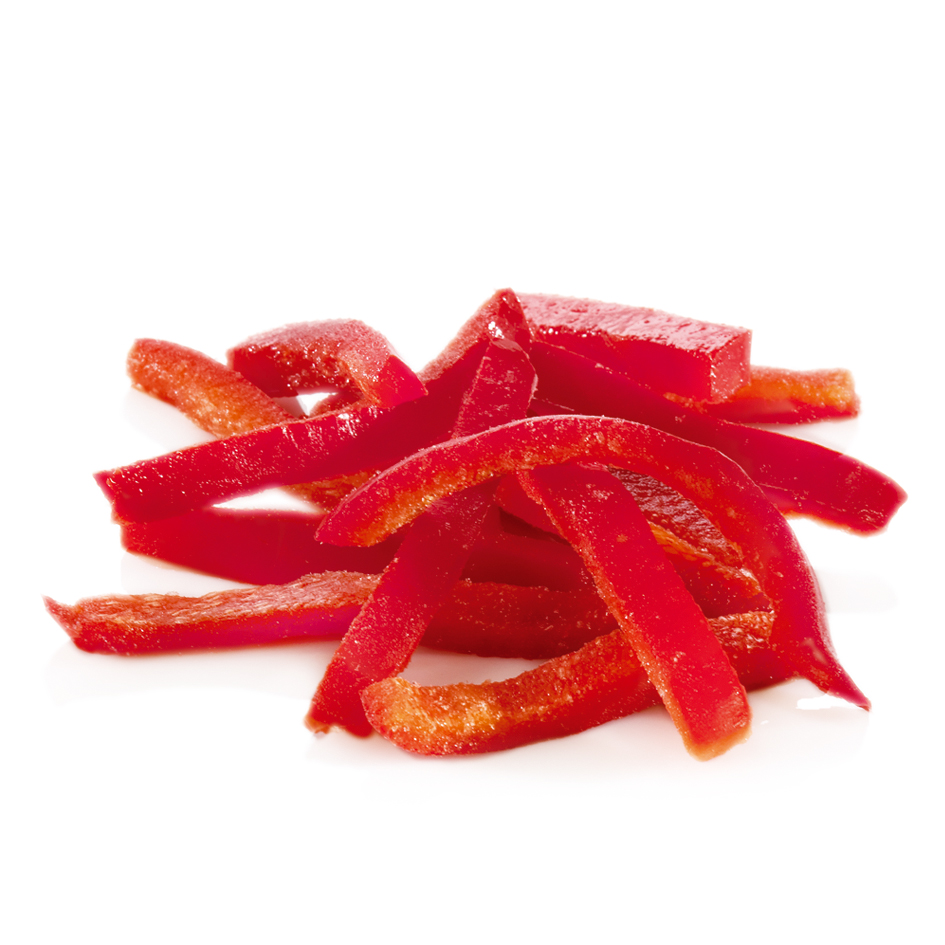 Paprika rød strimlet 2x2 kg Norrek(x)