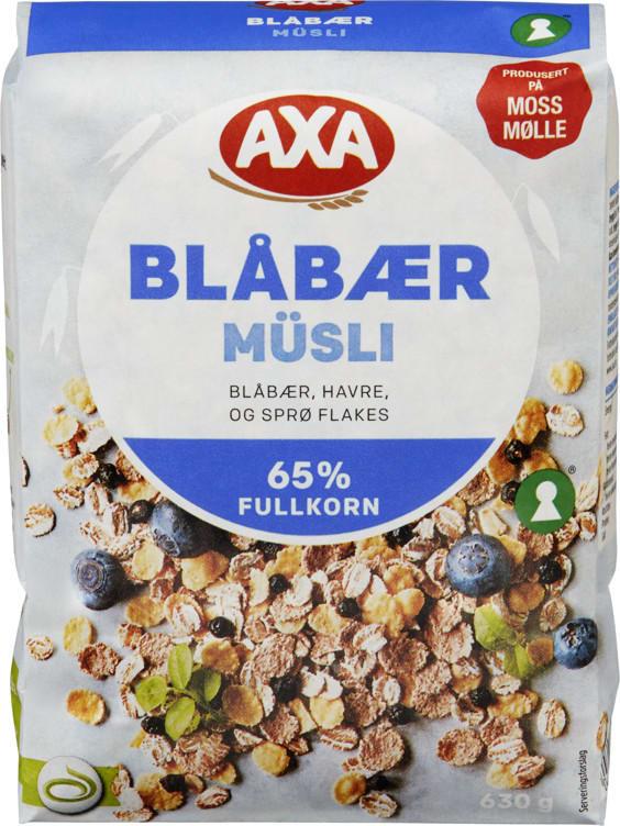 Musli Blåbær 12x630gr Axa(x)