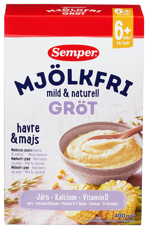 Grøt Melkefri 6mnd. 4x400g Semper(x)