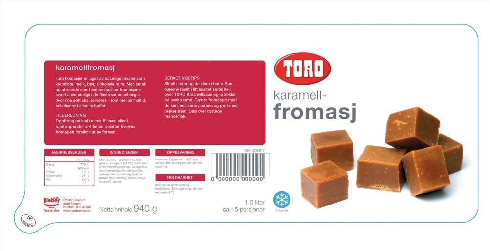 Fromasj Karamell 8x1,5 l  Toro(x)