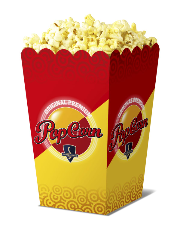 Popcornbeger små 1,4L 600stk (x)Sundling