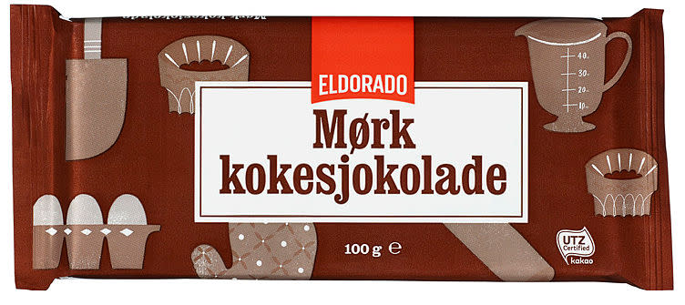 Kokesjokolade mørk 30x100 gr Eldorado