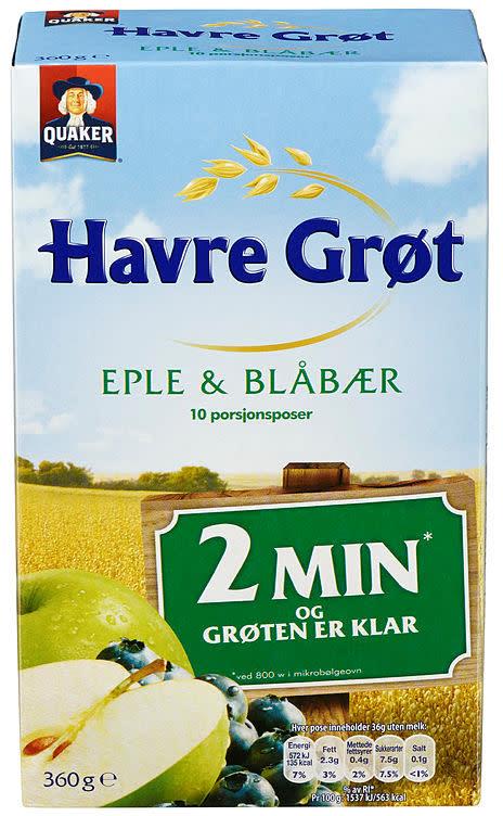 Havregrøt Blåbær&Eple 6x360gr(x)