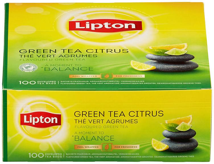 Grønn te sitrus100 poser Lipton(x)