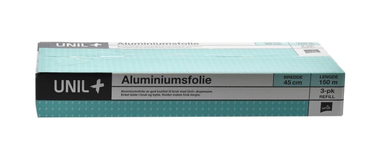 Aluminiumsfolie refill 45 cm 3 ruller Unil(x)